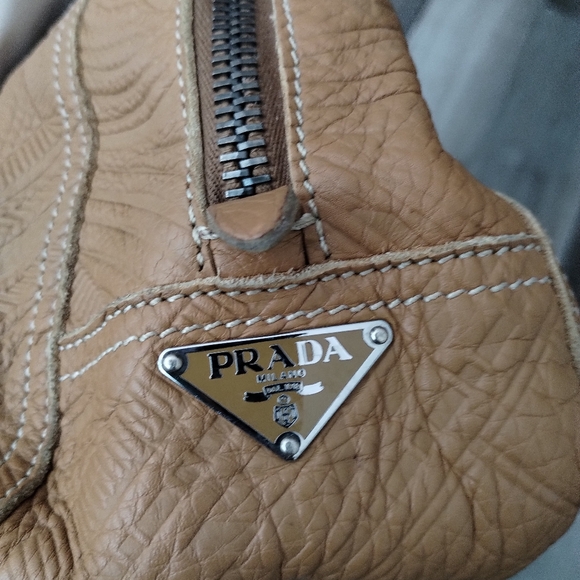 Prada Beige Leather Hand Bag - Picture 12 of 16